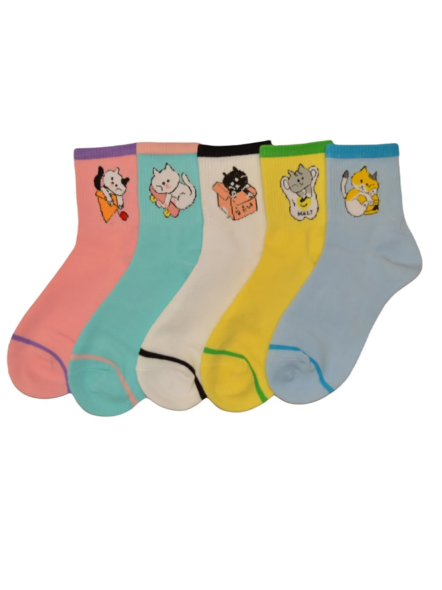 Комплект носков женских Turkan N144 разноцветных 36-41