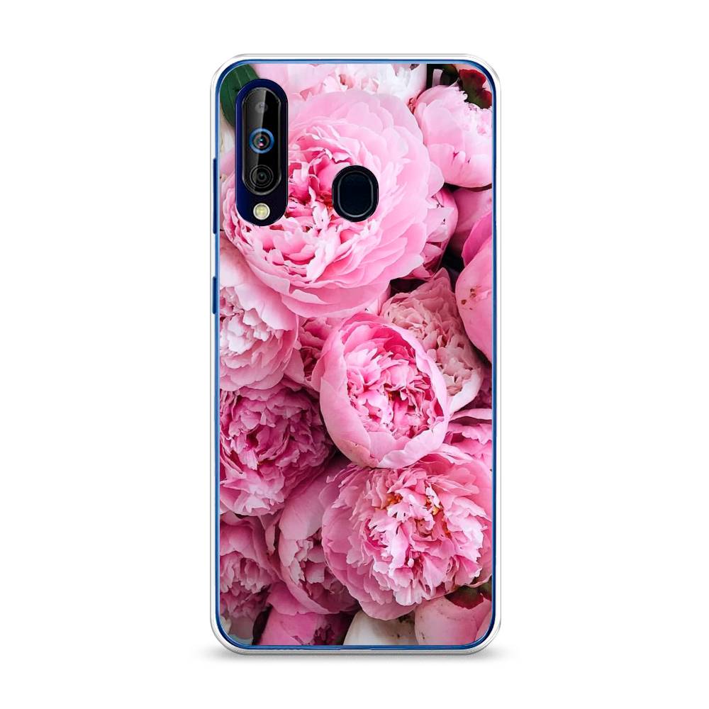 

Чехол на Samsung Galaxy A60 "Розовые пионы", Бежевый;розовый, 28250-2
