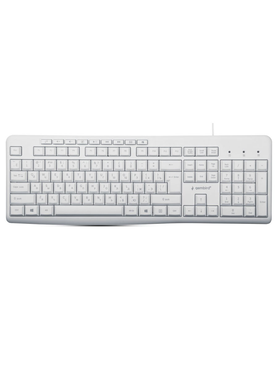Проводная клавиатура Gembird KB-8430M White
