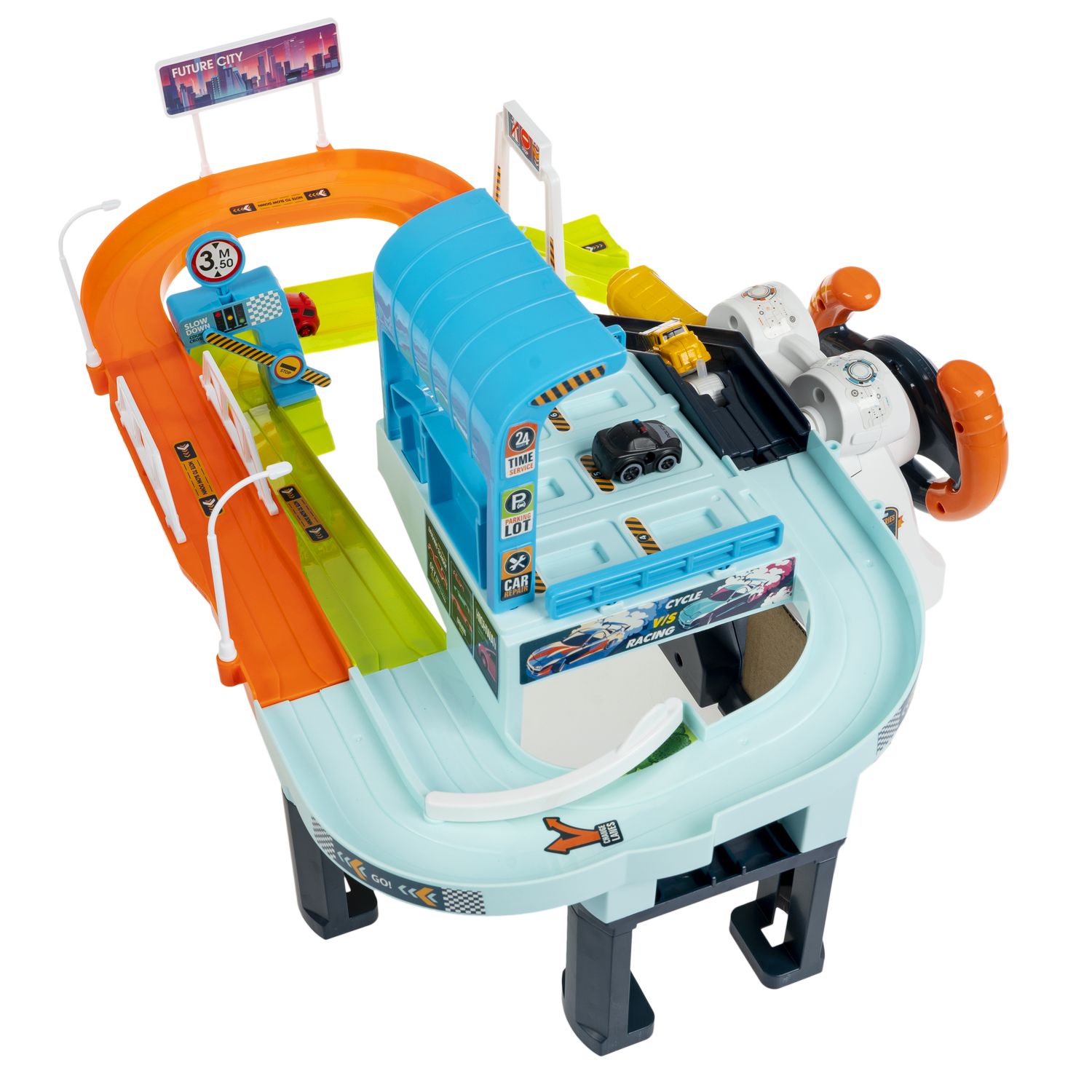 Игровой набор Гараж-парковка Мультипарк со звуком Bondibon подарок ребенку hk industries игровой набор пираты и корабль со светом и звуком