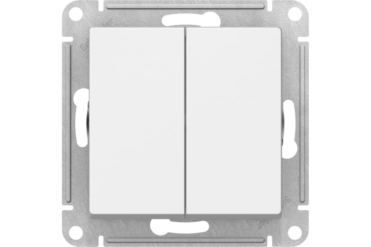 

Выключатель Systeme Electric AtlasDesign 2-клавишный механизм белый ATN000151 (5 шт.)
