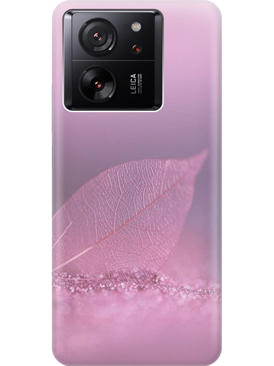 

Силиконовый чехол на Xiaomi 13T / 13T Pro с принтом "Листок в розовых блестках", Прозрачный;розовый;фиолетовый, 776584822