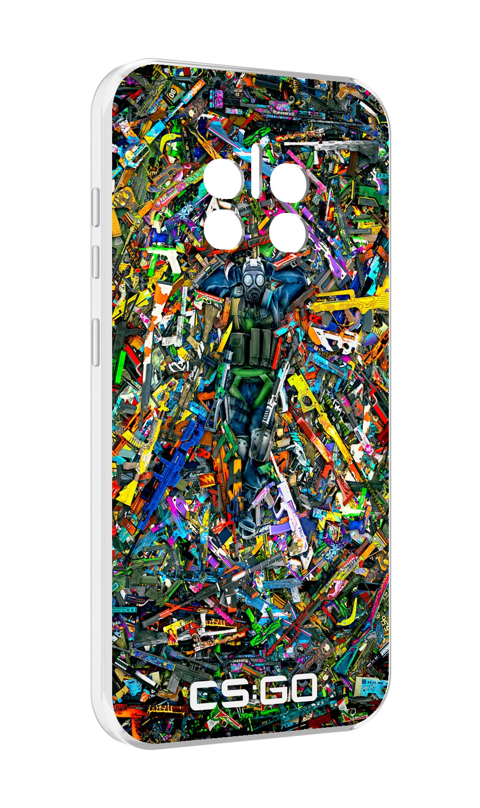 

Чехол MyPads CS GO guns skins мужской для Doogee V11, Прозрачный, Tocco
