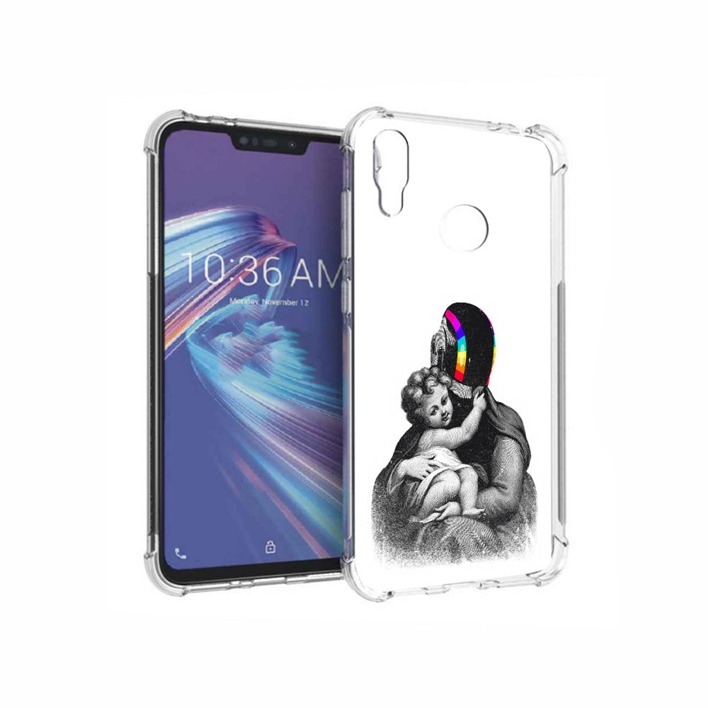 

Чехол MyPads Tocco для Asus ZenFone Max M2 (ZB633KL) защитник в шлеме, Прозрачный, Tocco