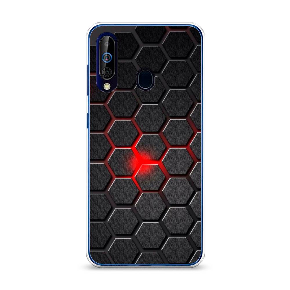 

Чехол на Samsung Galaxy A60 "Соты красные", Красный;черный;серый, 28250-3