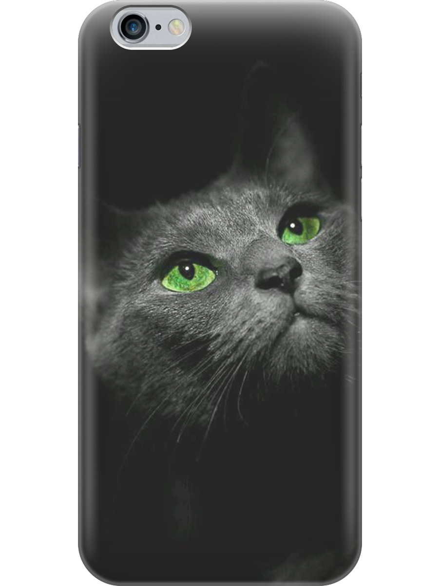

Силиконовый чехол на Apple iPhone 6S Plus / 6 Plus с принтом "Зеленоглазая кошка", Прозрачный;зеленый;серый;черный, 78174811