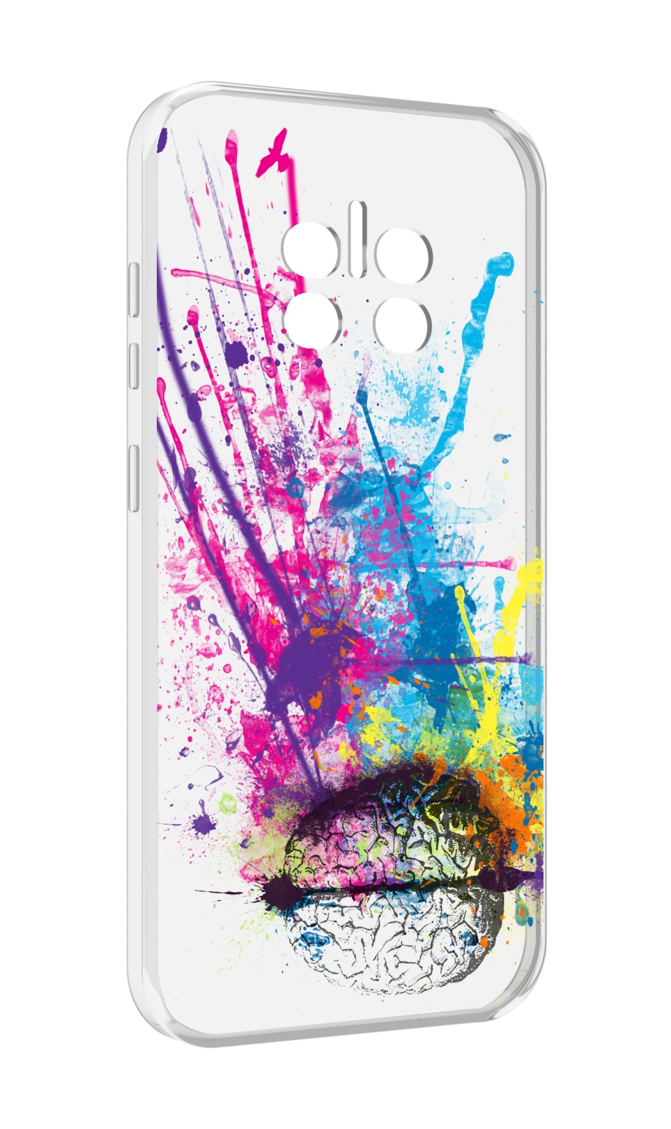 

Чехол MyPads яркий красочный мозг для Doogee V11, Прозрачный, Tocco