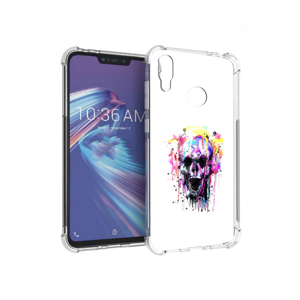 

Чехол MyPads Tocco для Asus ZenFone Max M2 (ZB633KL) граффити череп, Прозрачный, Tocco