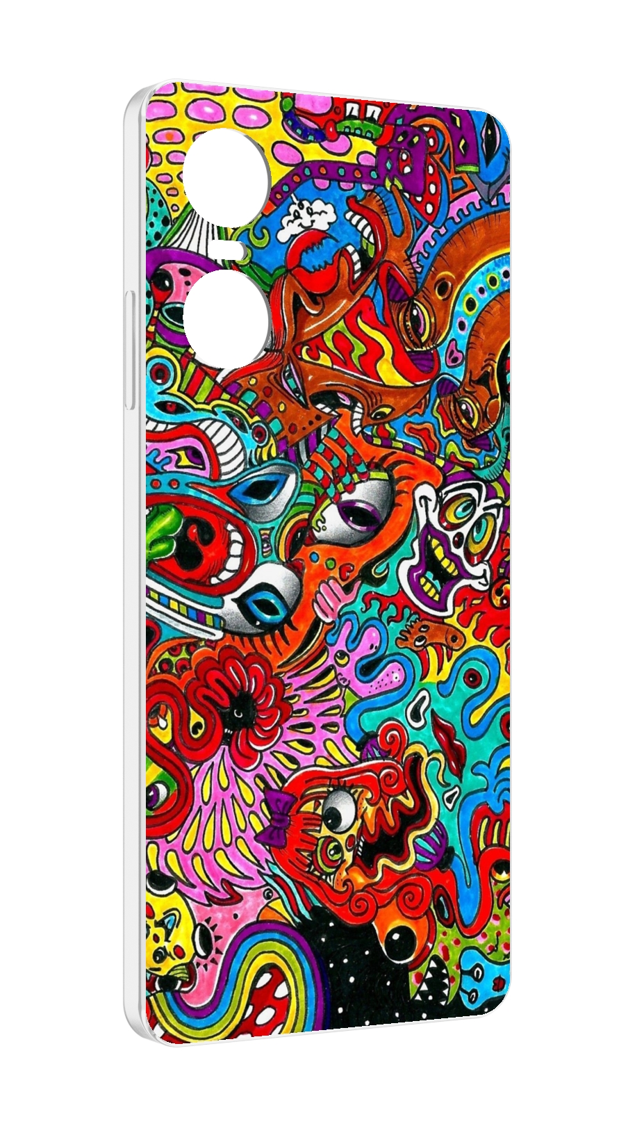 

Чехол MyPads разные абстракции яркие для Tecno Pop 6 Pro, Прозрачный, Tocco