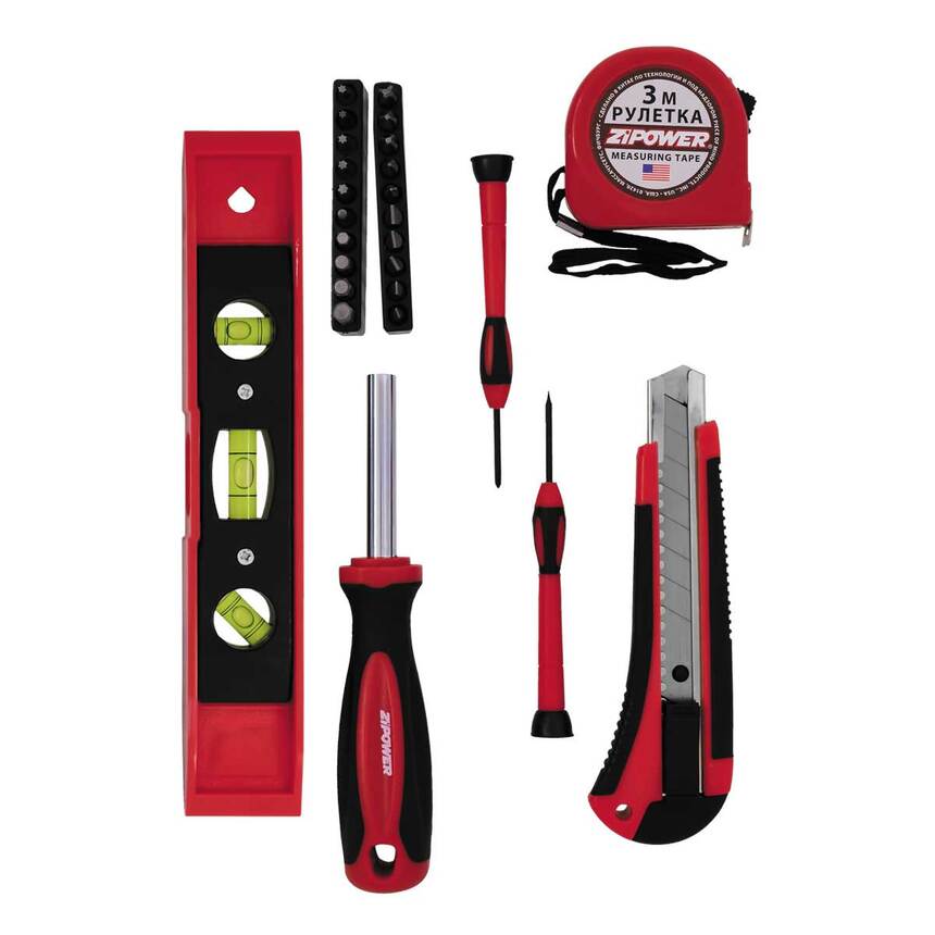 

Набор инструмента бытовой, 26 предметов, Cr-V сталь ZIPOWER 26PC Household Tool Kit, 31186739