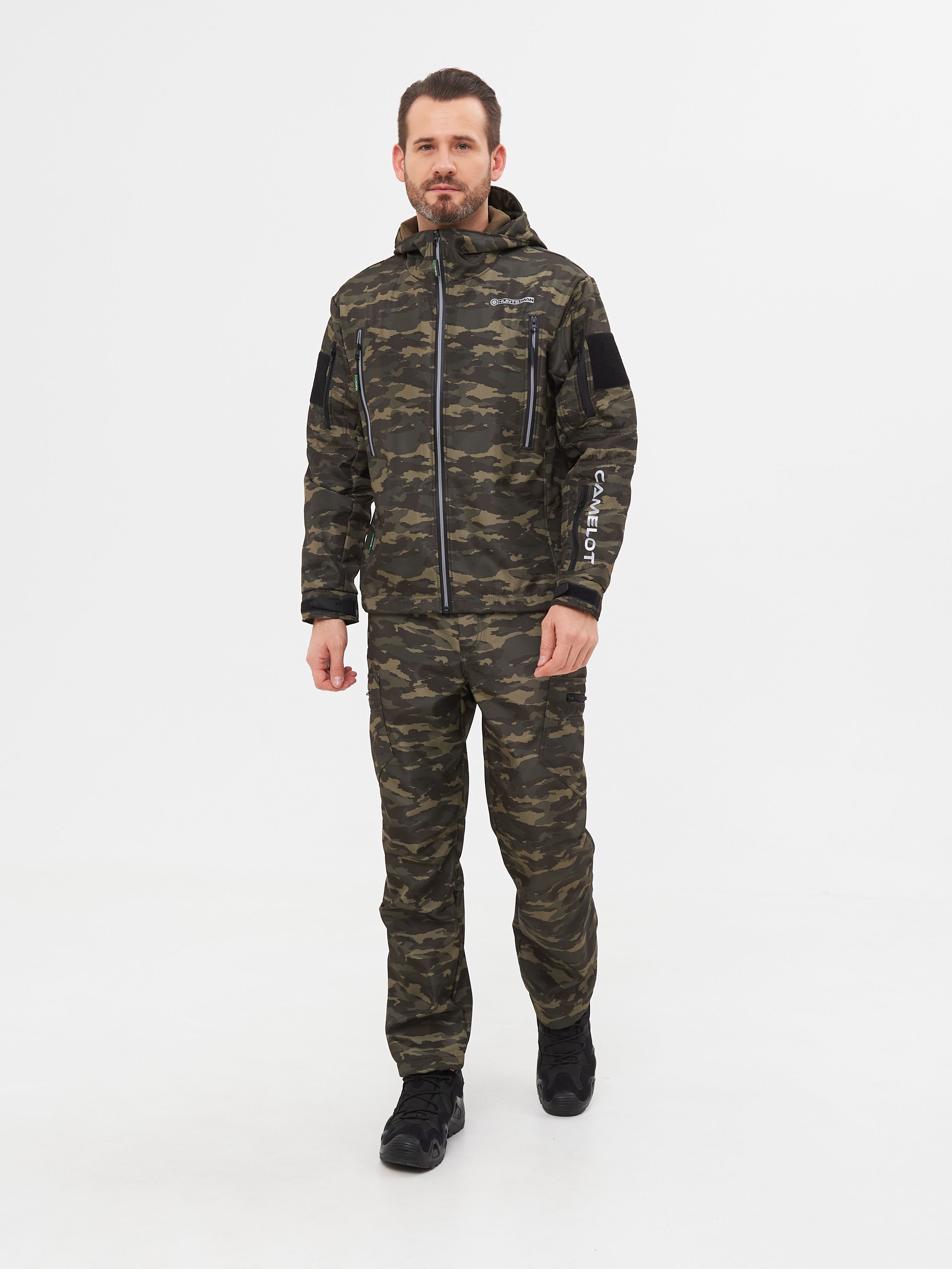 

Костюм демисезонный Huntsman Камелот ткань Softshell цвет Милитари 52-54 182, Коричневый, Камелот