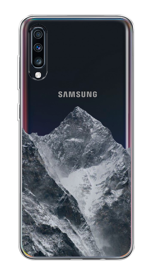 

Чехол на Samsung Galaxy A70 "Горы арт 4", Серый;бежевый, 28150-2