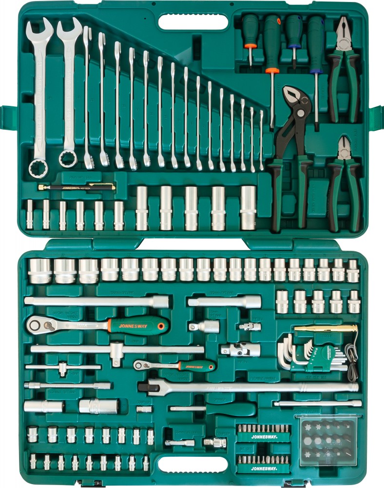 фото Набор инструмента 142 пр. 1/2" 1/4" 6 гр. jw jonnesway