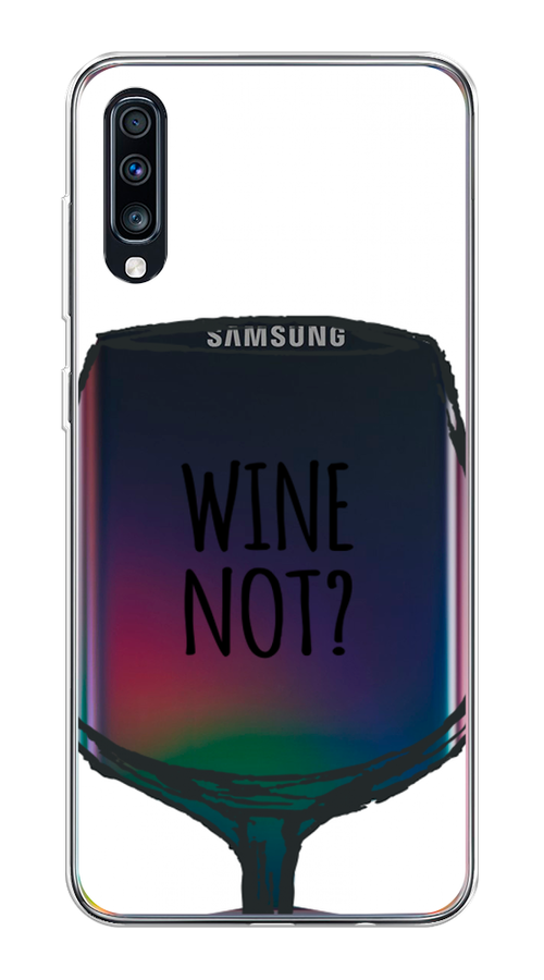 

Чехол на Samsung Galaxy A70 "Wine not white", Белый, 28150-6