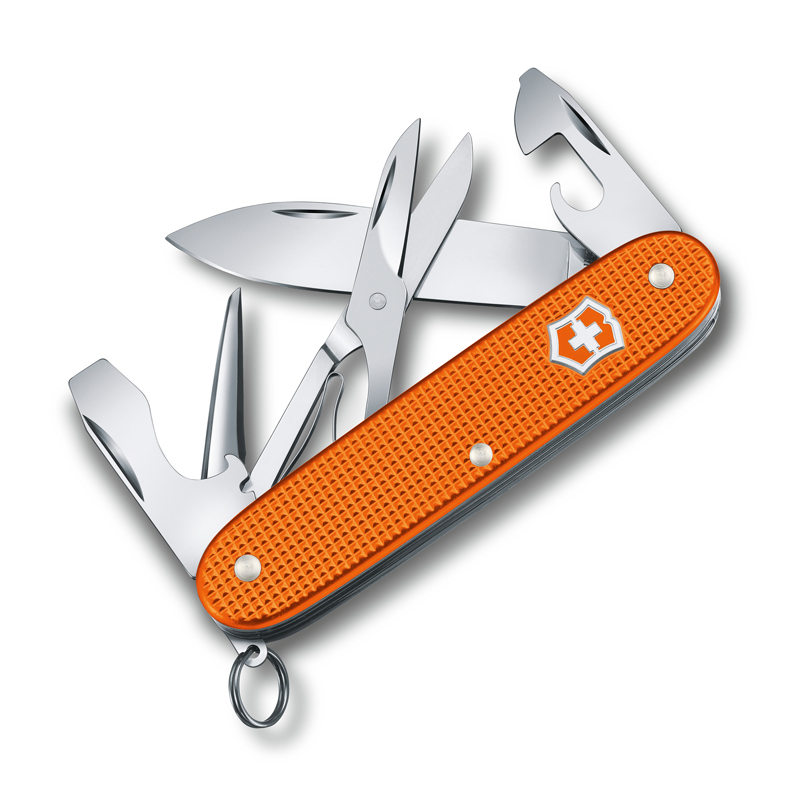 фото Нож victorinox pioneer x alox le 2021, 93 мм, 9 функций, алюминиевая рукоять, оранжевый