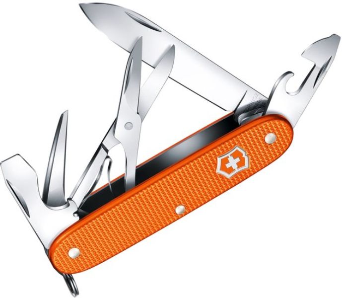 фото Нож victorinox pioneer x alox le 2021, 93 мм, 9 функций, алюминиевая рукоять, оранжевый