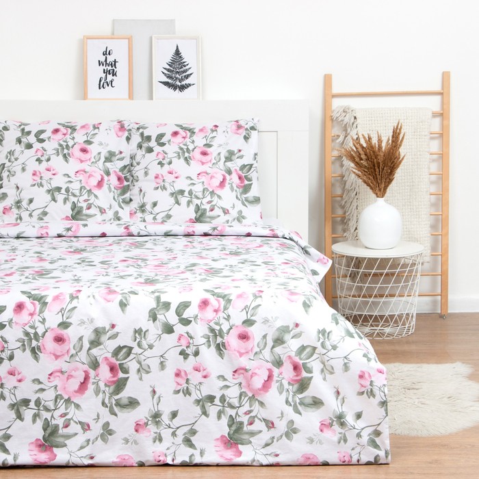 фото Кпб 2 сп lovelife пионы: пододеяльник 180x217 наволочка 70x70 2 шт., поплин, 125 г/м²