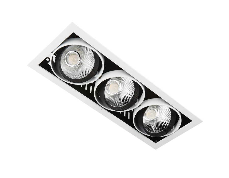 фото Светильник встраиваемый ambrella light cardano, t813 bk/ch 3*12w 4200k, 12w, ip44