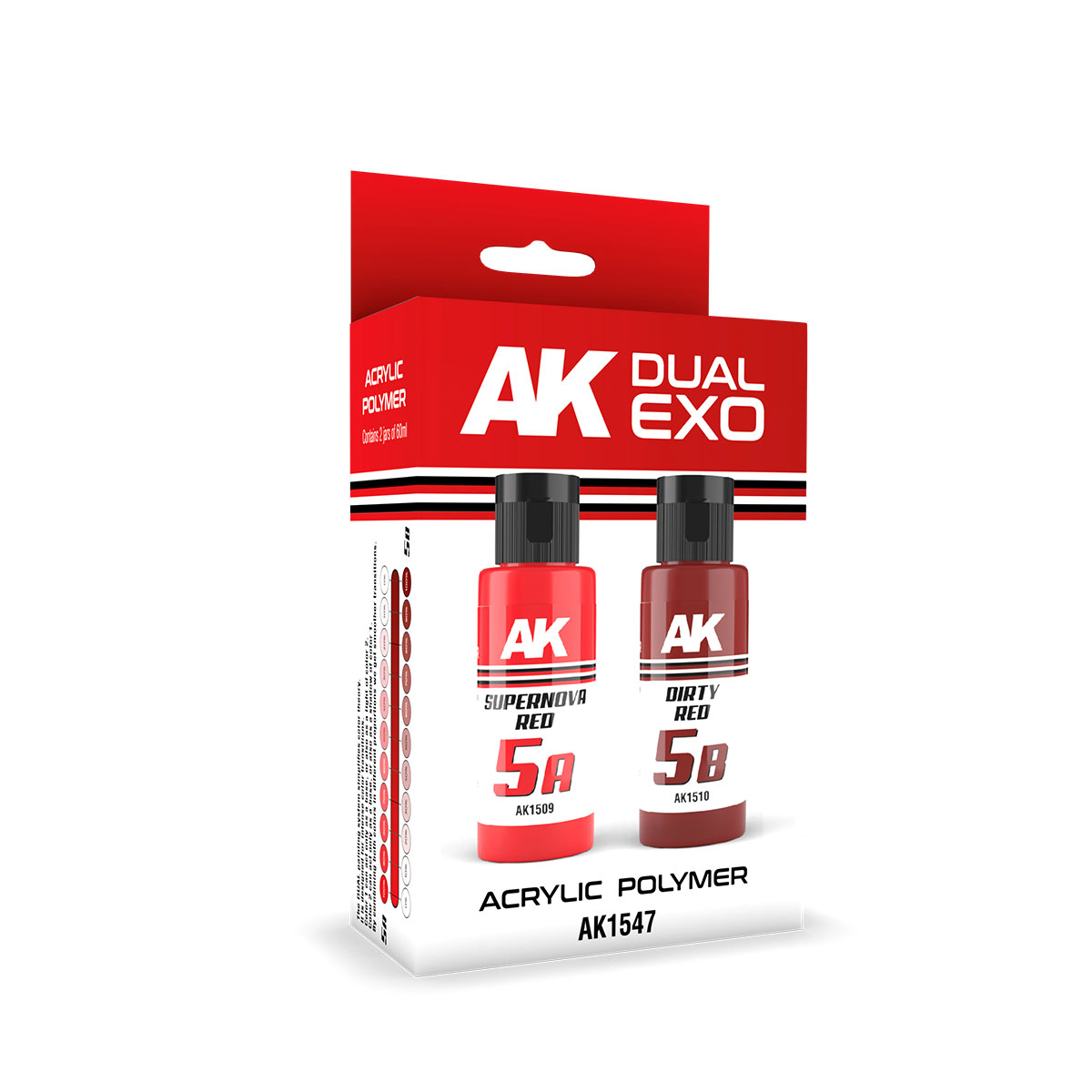 

Набор красок AK Interactive Dual Exo - 5A красная сверхновая 5B грязно-красный AK1547, Красная сверхновая и грязно-красный