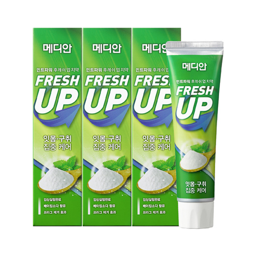 Набор зубных паст - уход за деснами Median Fresh Up Gum Care Toothpaste (120 гр3 шт) зубная паста daily elements colorful bubble toothpaste набор из 6 уп