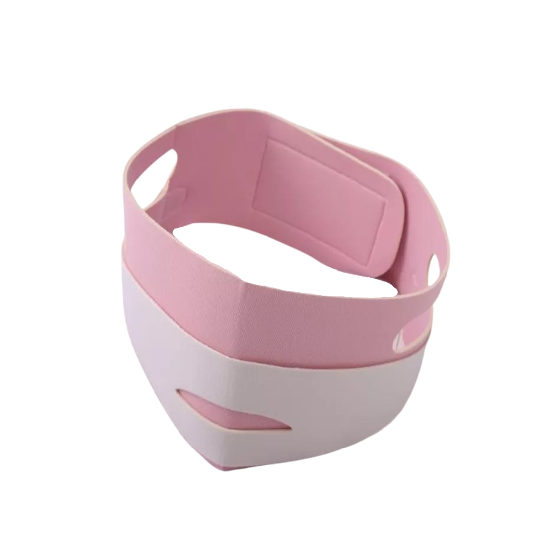 

Лифтинг маска-бандаж MyBalance бело-розовая для подтяжки овала лица onesize, mask_white_pink