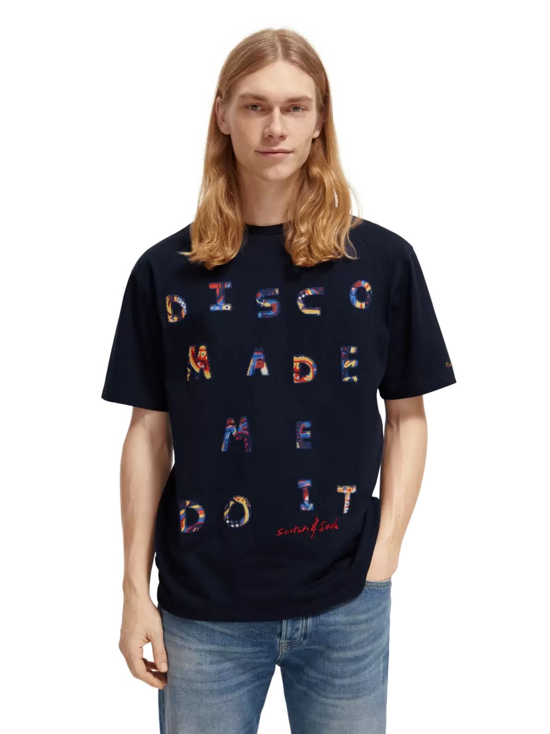 

Футболка мужская Scotch & Soda 174180/0002 синяя S, Синий, 174180/0002