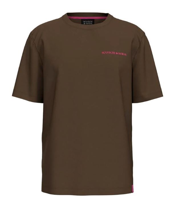 

Футболка мужская Scotch & Soda 173096/6345 коричневая XL, Коричневый, 173096/6345