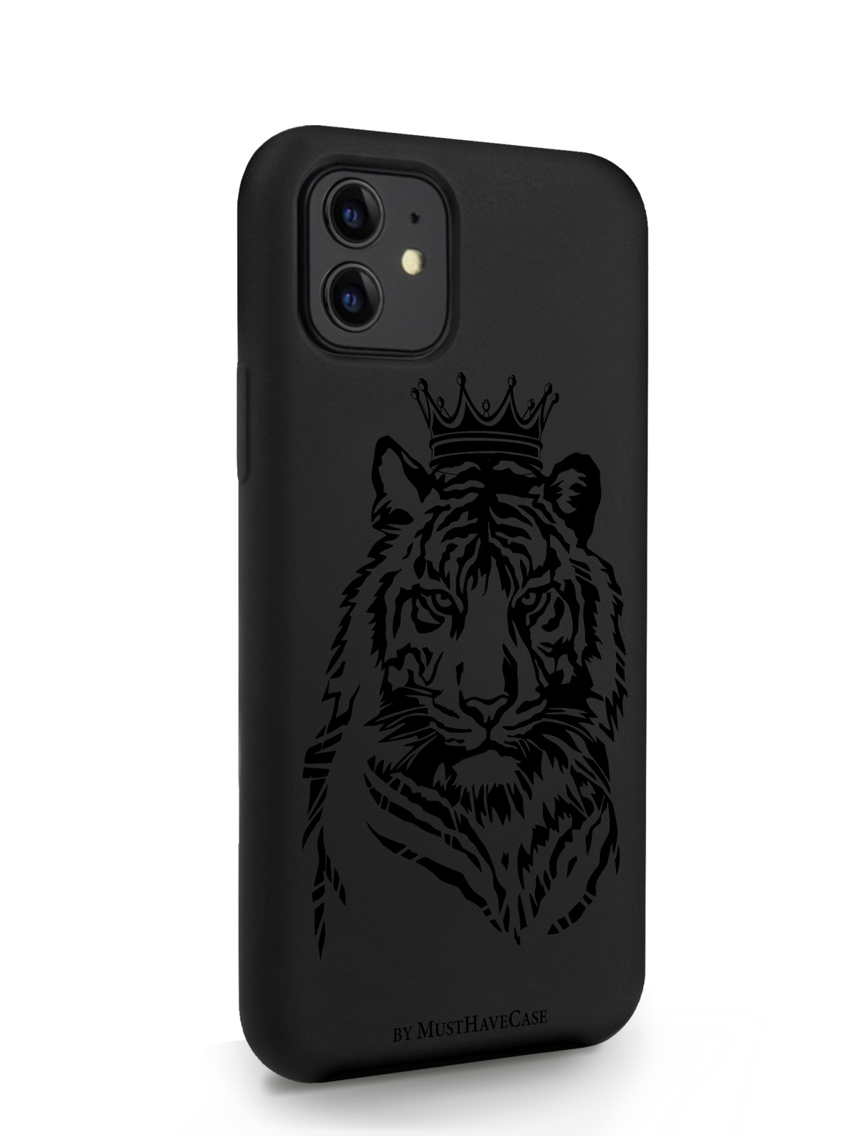 фото Чехол musthavecase для iphone 11 тигр с короной черный