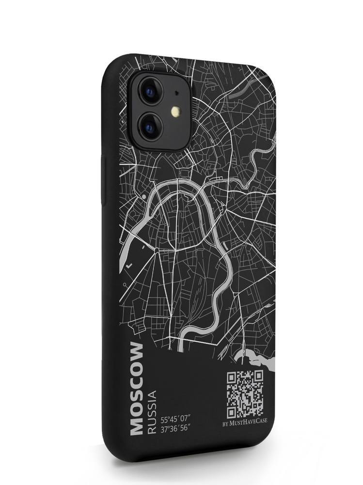 фото Чехол musthavecase для iphone 11 карта москвы черный