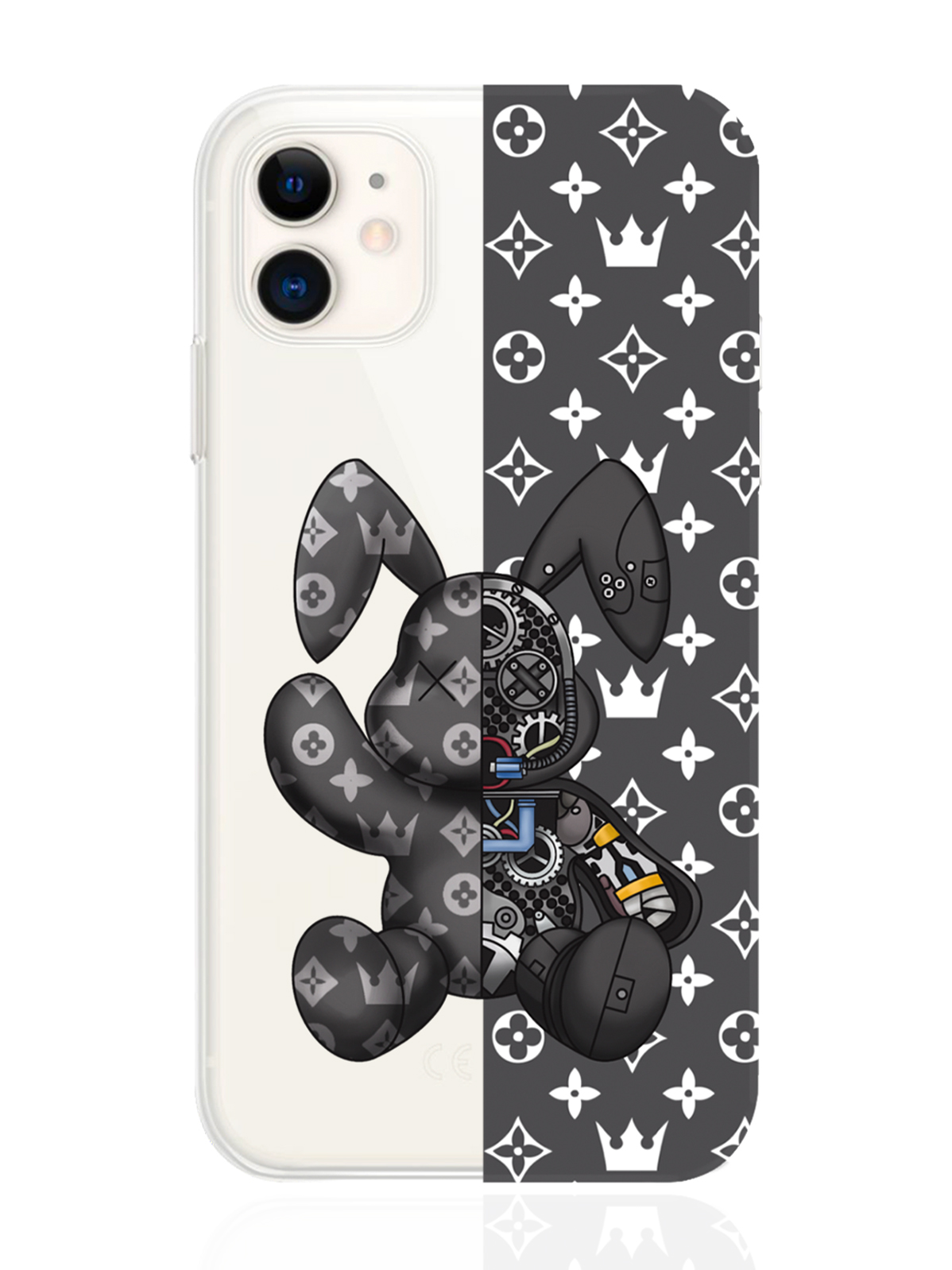 

Чехол MustHaveCase для iPhone 11 Bunny Серый прозрачный, Черный, iPhone 11 Bunny Серый