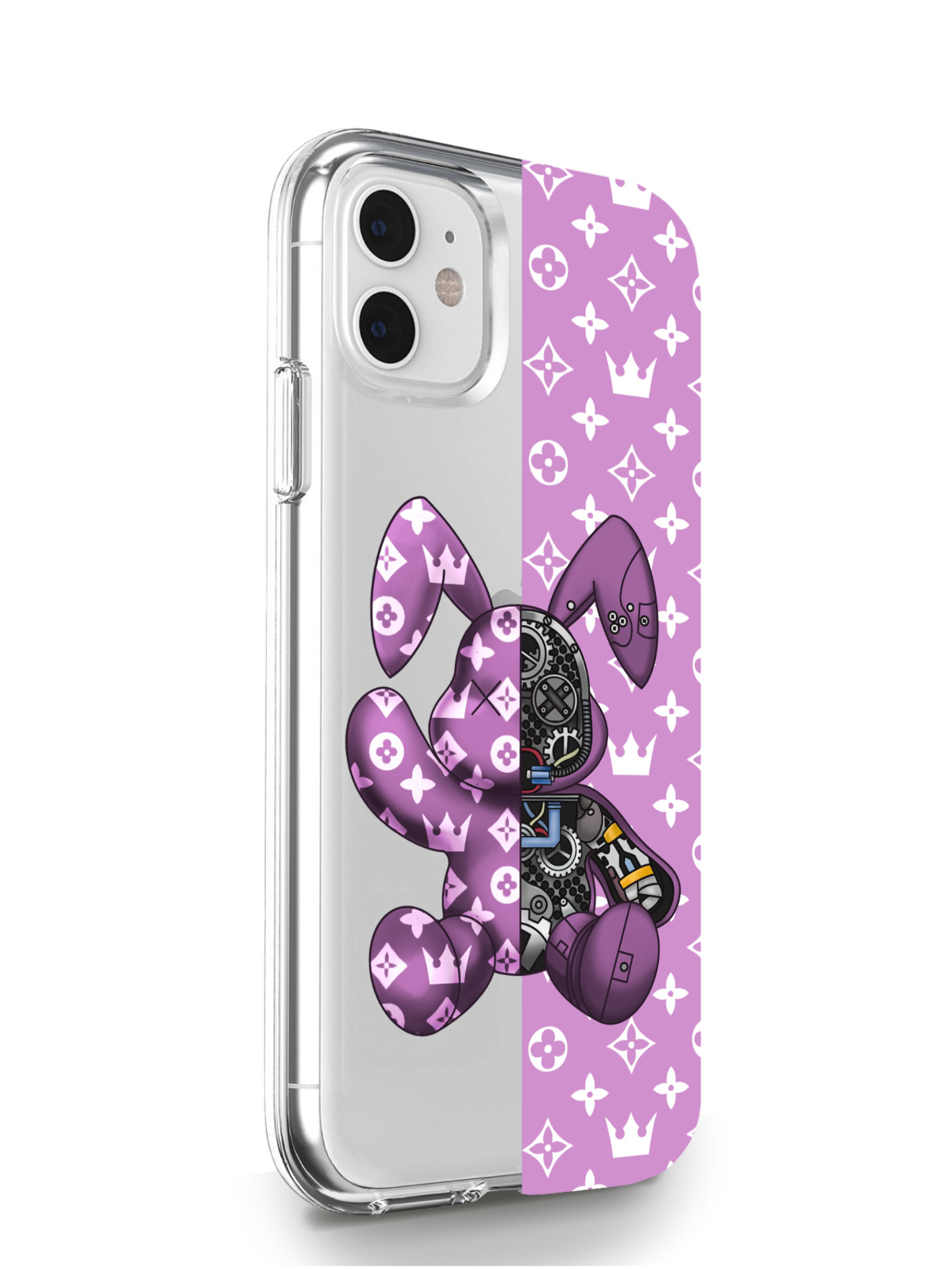 фото Чехол musthavecase для iphone 11 bunny розовый прозрачный