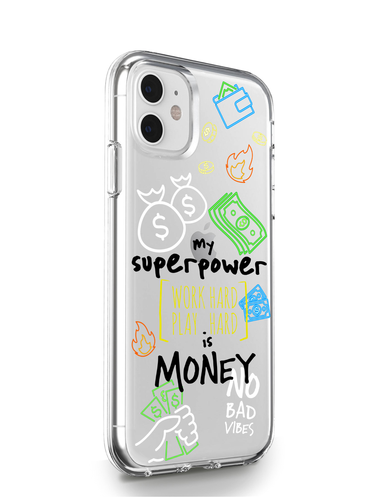 фото Чехол musthavecase для iphone 11 my superpower is money прозрачный