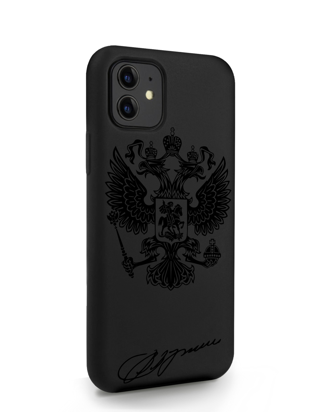 фото Чехол musthavecase для iphone 11 черный лаковый герб черный