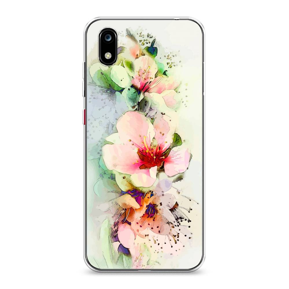 

Чехол на ZTE Blade A7 2019 "Нежные цветы", Зеленый;розовый, 133150-2