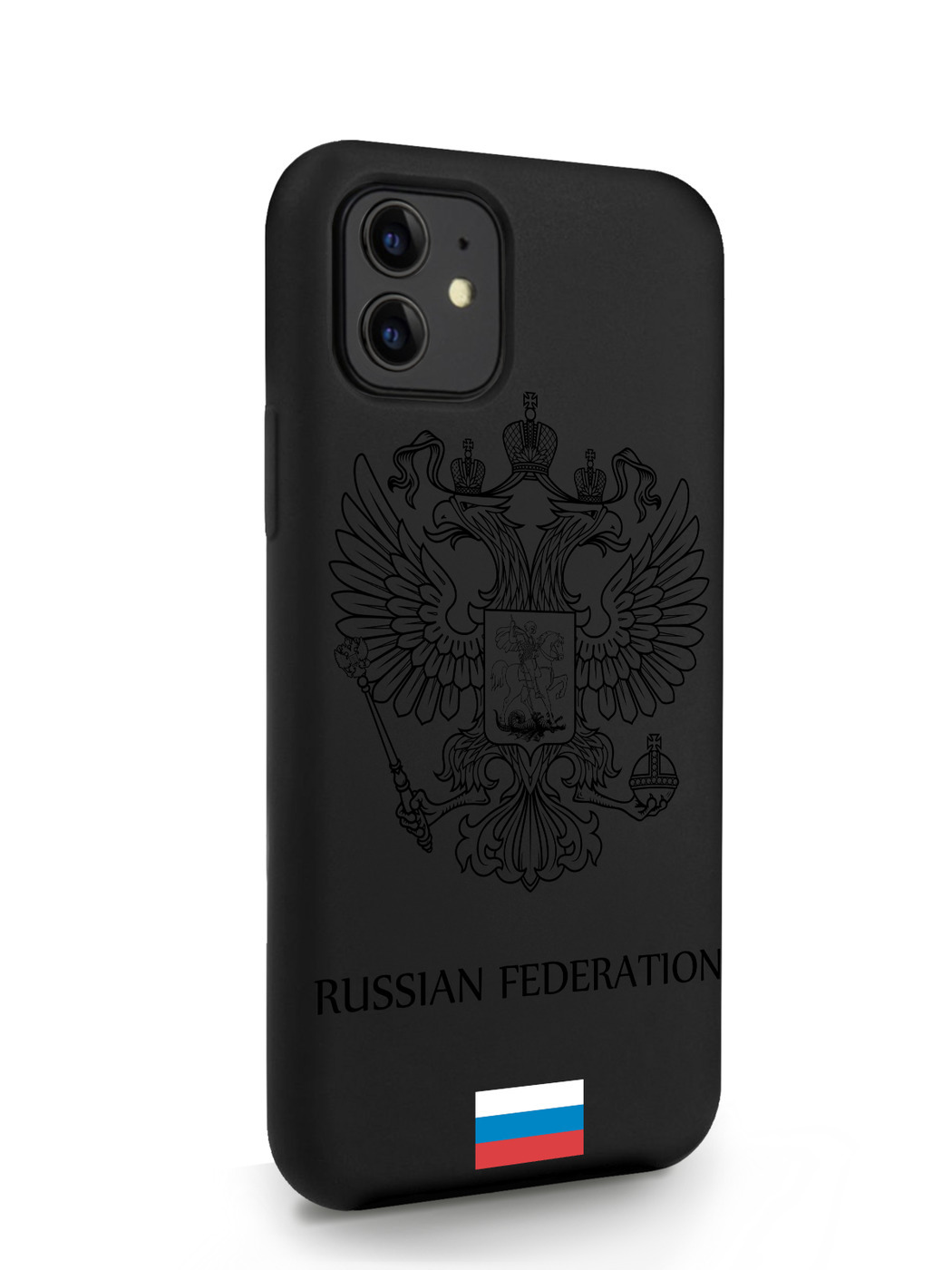 фото Чехол musthavecase для iphone 11 черный лаковый герб россия черный