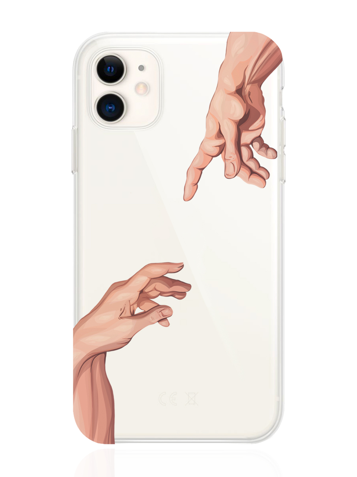 

Чехол MustHaveCase для iPhone 11 Сотворение Адама прозрачный, iPhone 11 Сотворение Адама