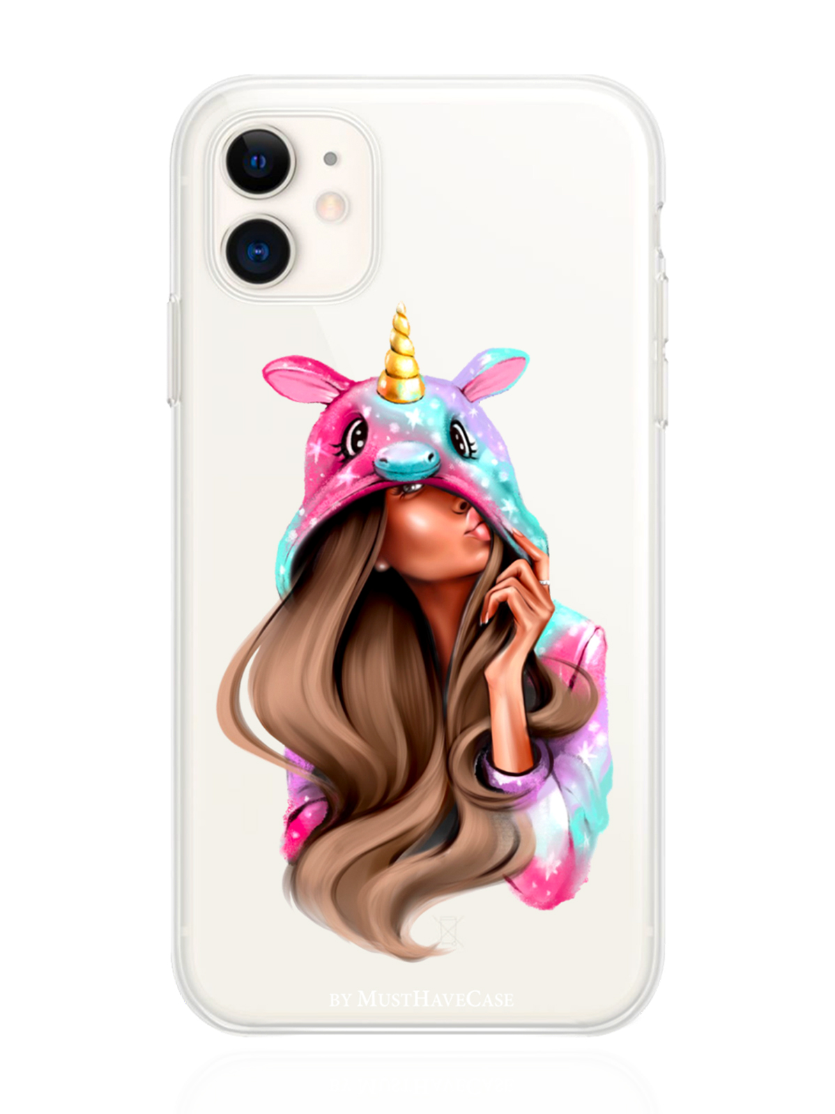 

Чехол MustHaveCase для iPhone 11 Единорог прозрачный, iPhone 11 Единорог