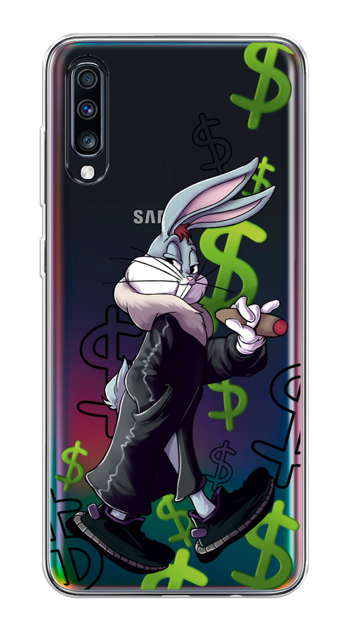 

Чехол на Samsung Galaxy A70 "Rich Bugs Bunny", Зеленый;черный;голубой, 28150-6