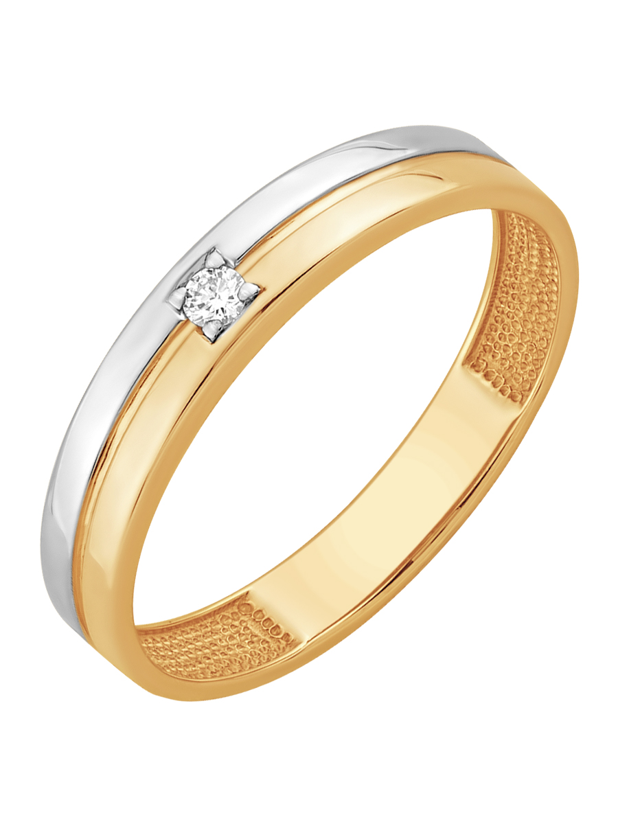 Кольцо из красного золота р. 22 EFREMOV 585 К1317015, бриллиант
