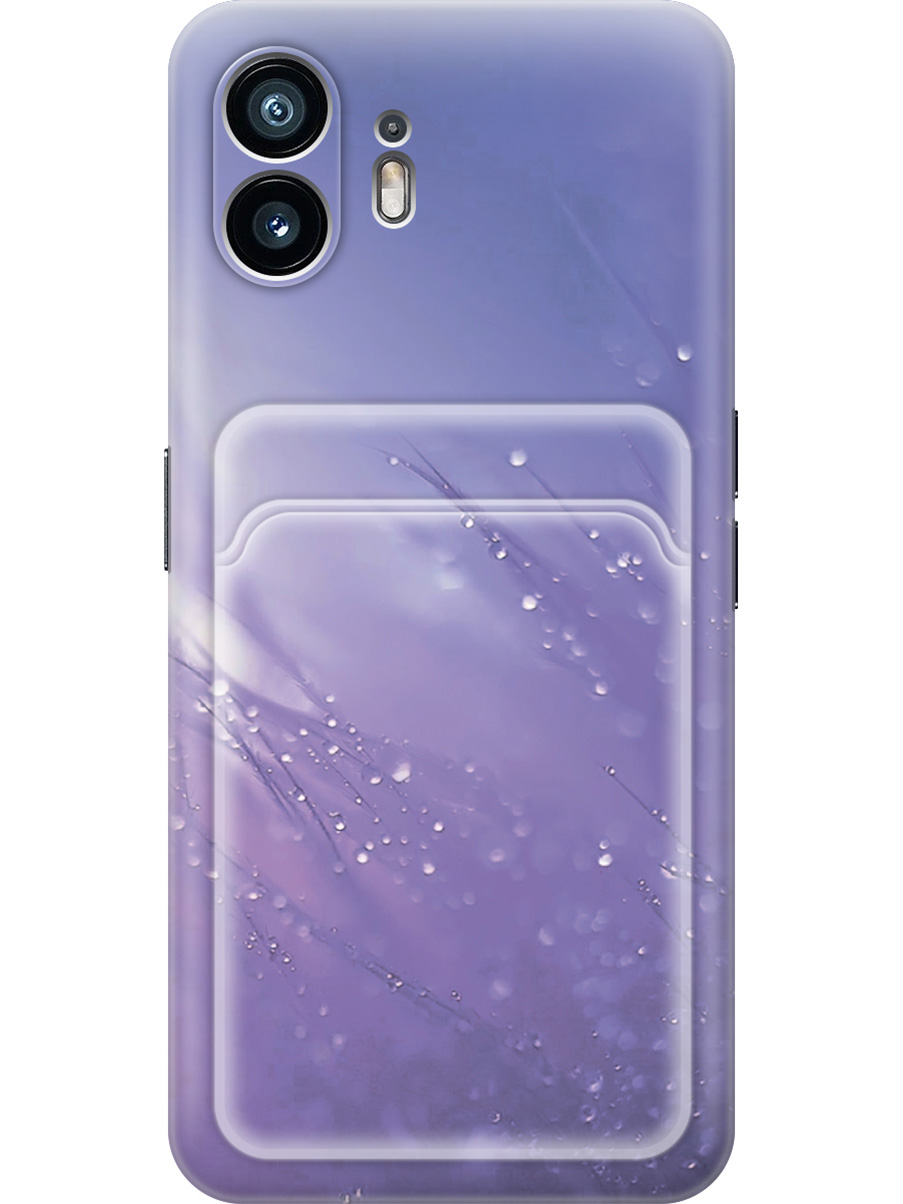 

Силиконовый чехол на Nothing Phone (2) с принтом с карманом для карты 824109, Прозрачный;белый;синий, 784811522