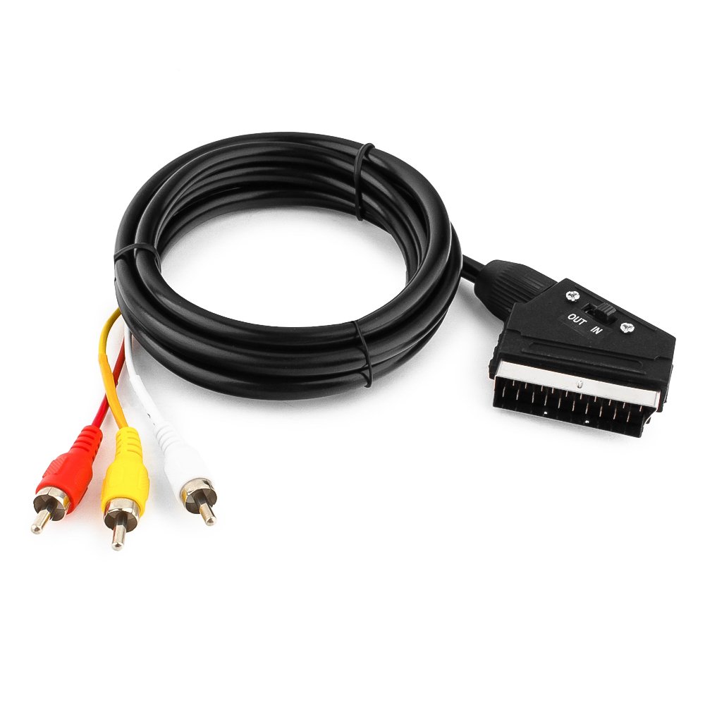 фото Кабель cablexpert ccv-519-001 3rca - scart 1,8м black