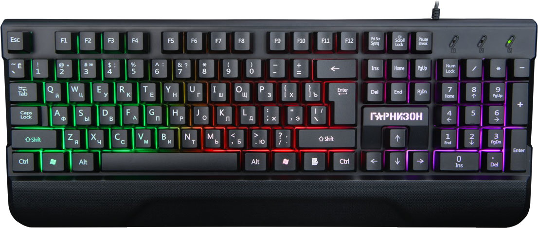 Проводная игровая клавиатура Гарнизон GK-350GL Black