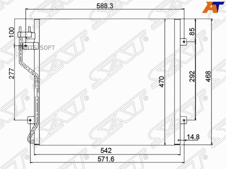 

Радиатор Кондиционера Jeep Cherokee/Liberty 01-07 Sat арт. ST-JP77-394-0