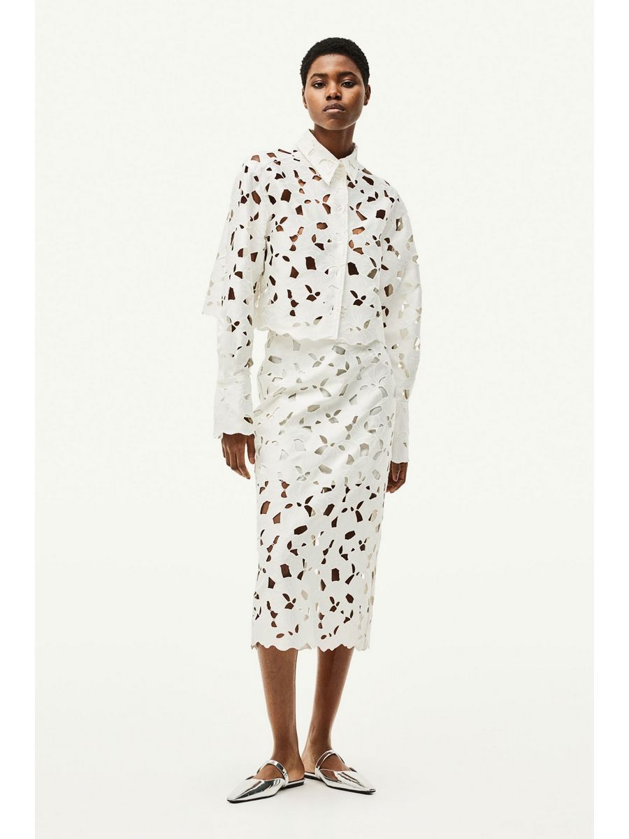 

Блуза женская H&M 122613300 белая XXL, Белый, 122613300