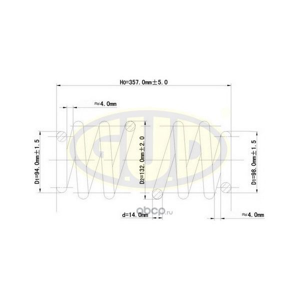 

Пружина подвески G.U.D. gcs095056