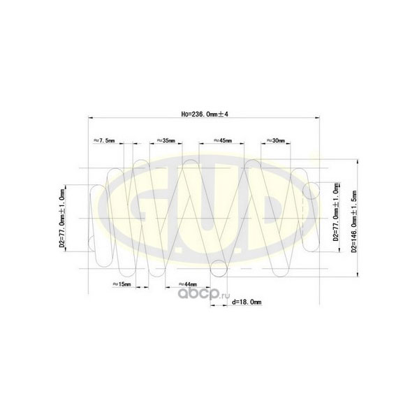 

Пружина подвески G.U.D. gcs256838