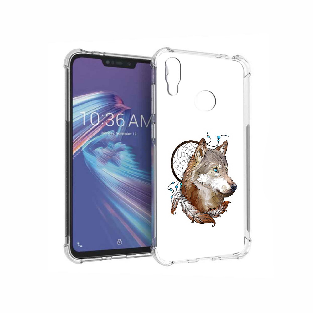 

Чехол MyPads Tocco для Asus ZenFone Max M2 (ZB633KL) волк и ловец снов, Прозрачный, Tocco
