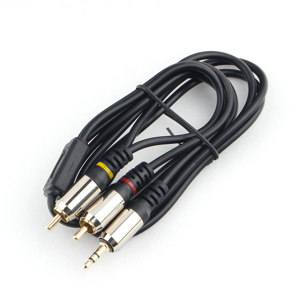 фото Кабель aux cablexpert ccab-02-35m2rm-2mb 3.5 mm jack/2 rca 2м black