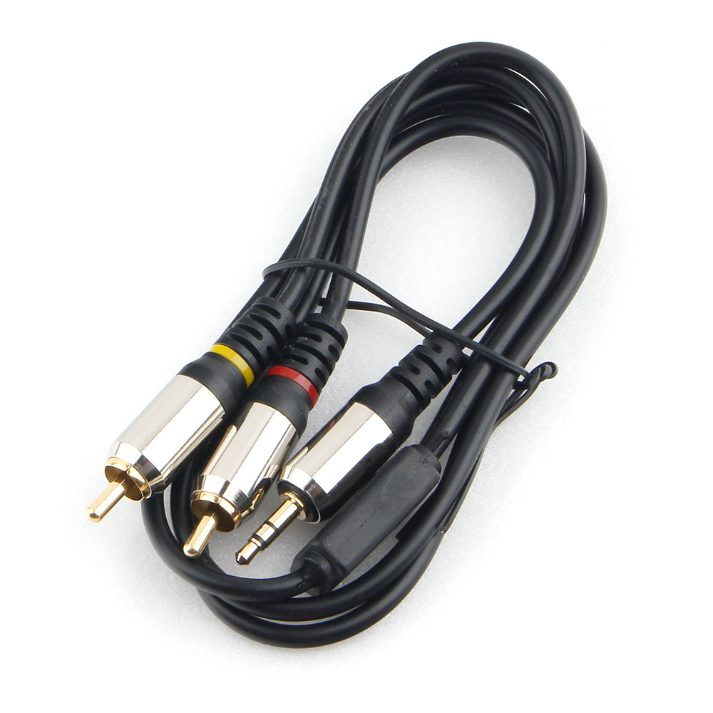 фото Кабель aux cablexpert ccab-02-35m2rm-1mb 3.5 mm jack/2 rca 1м black