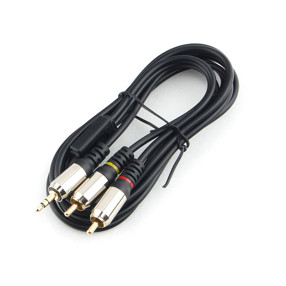 фото Кабель aux cablexpert ccab-02-35m2rm-1.5mb 3.5 mm jack/2 rca 1,5м black